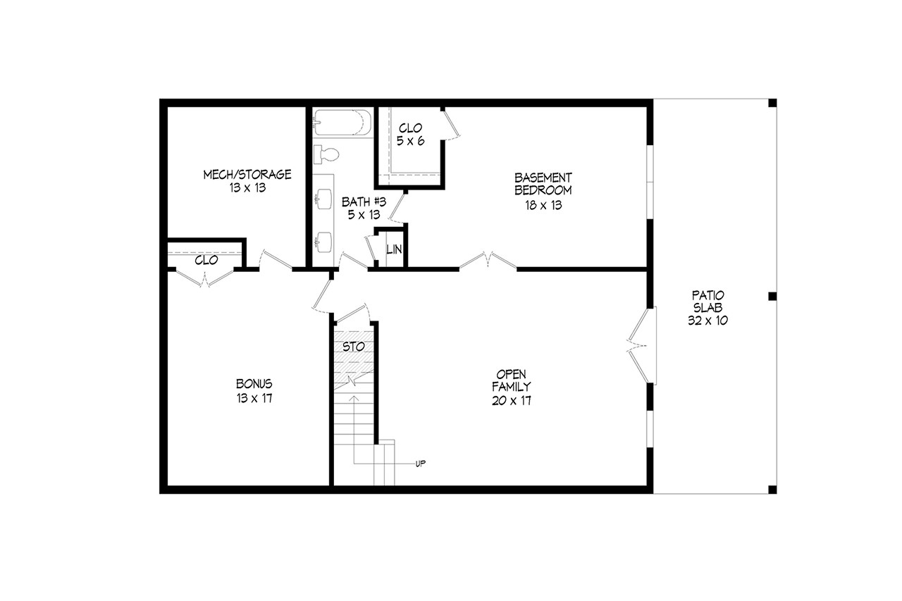 Craftsman House Plan - Pine Haven 3.3.2 11378 - Optional Floor Plan