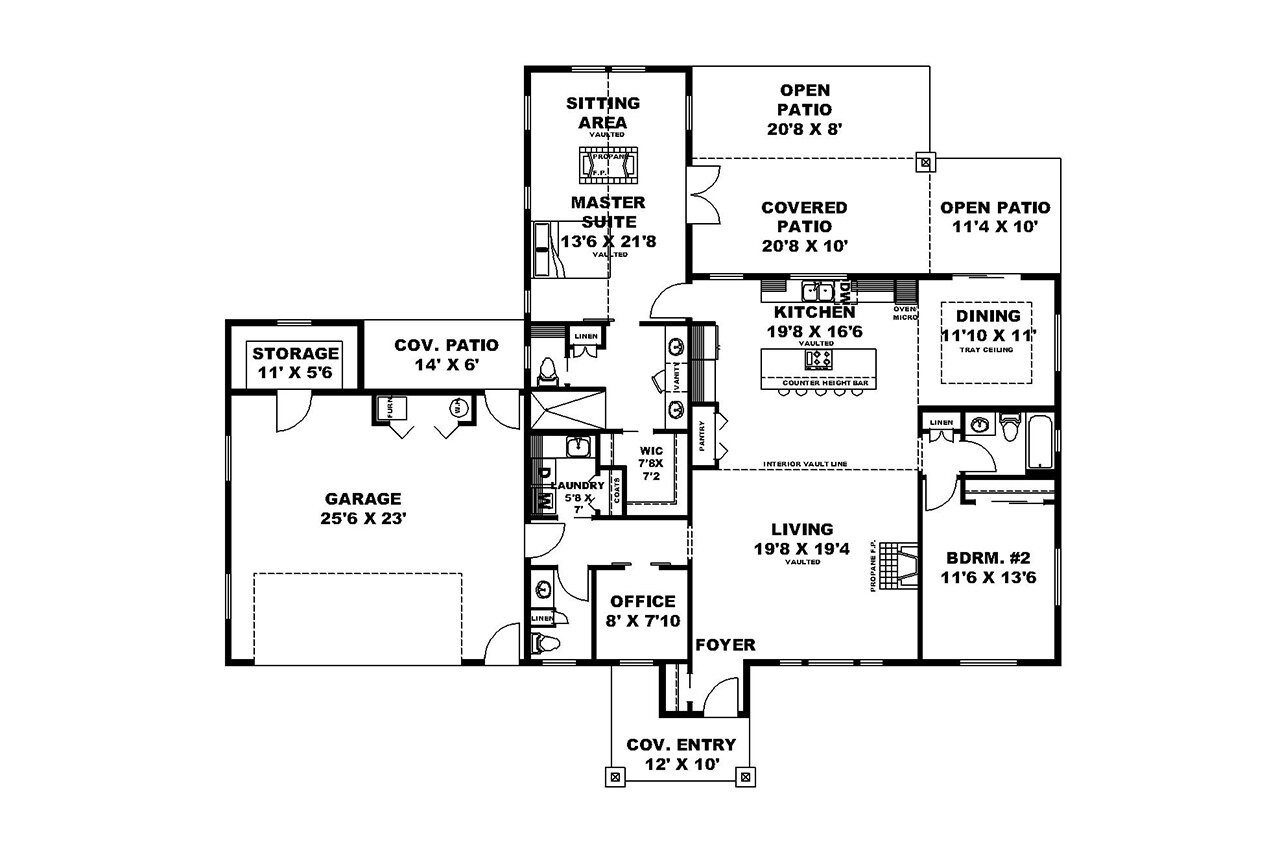 Craftsman House Plan - 14204 - 1st Floor Plan