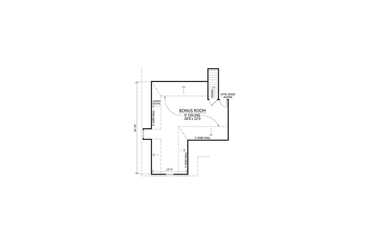 Southern House Plan - Nottoway 93738 - 2nd Floor Plan