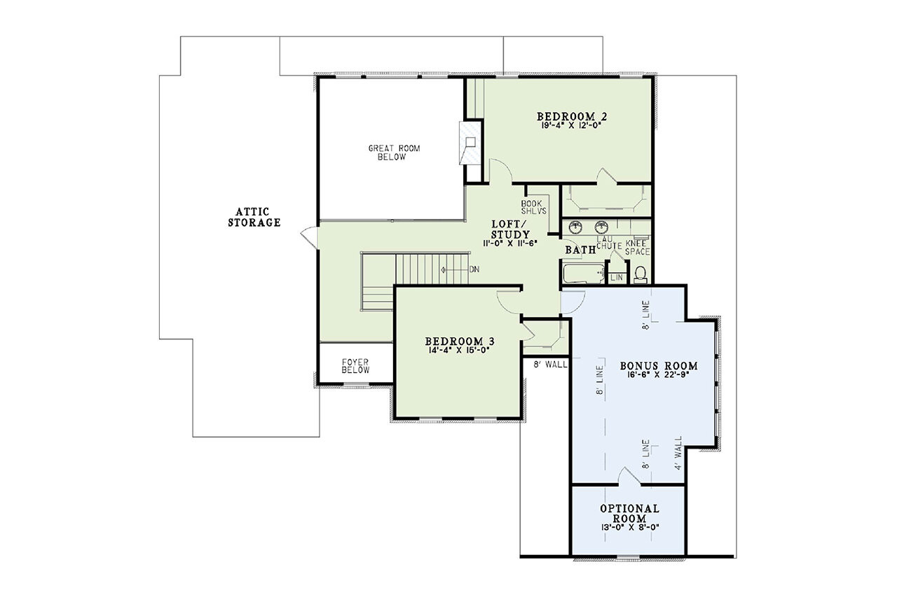 Secondary Image - Classic House Plan - Cherry Street 74047 - 2nd Floor Plan