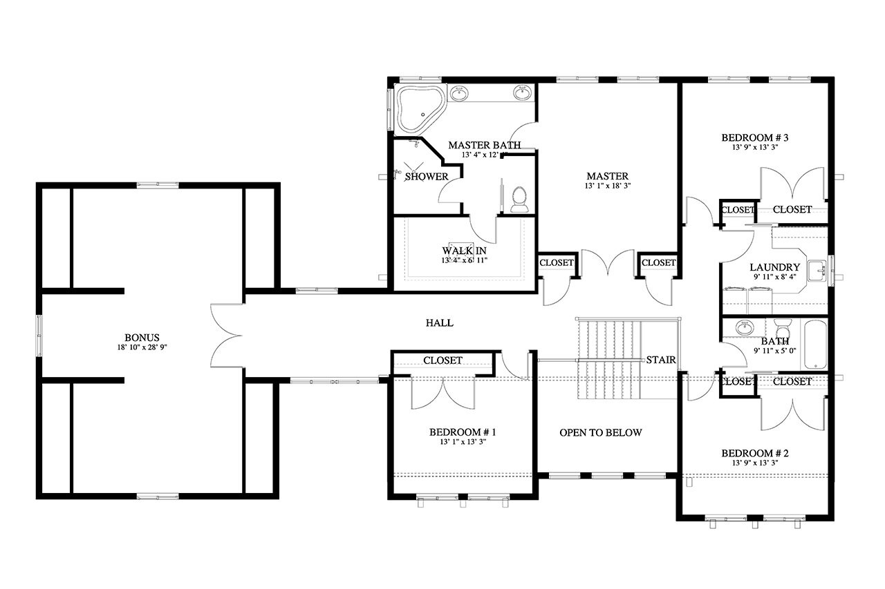 Craftsman House Plan - Jones 89800 - 2nd Floor Plan
