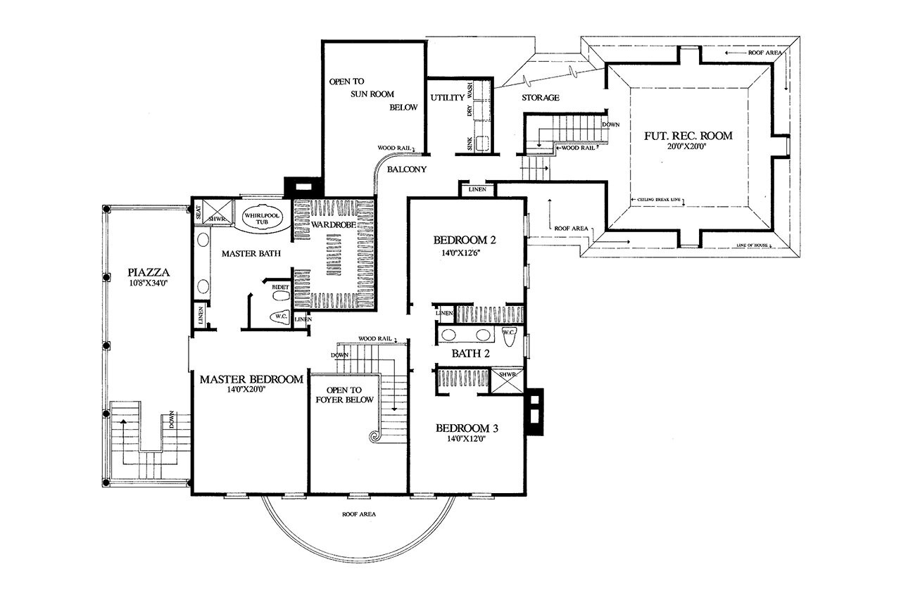 Secondary Image - Classic House Plan - Josiah Smith 42784 - 2nd Floor Plan