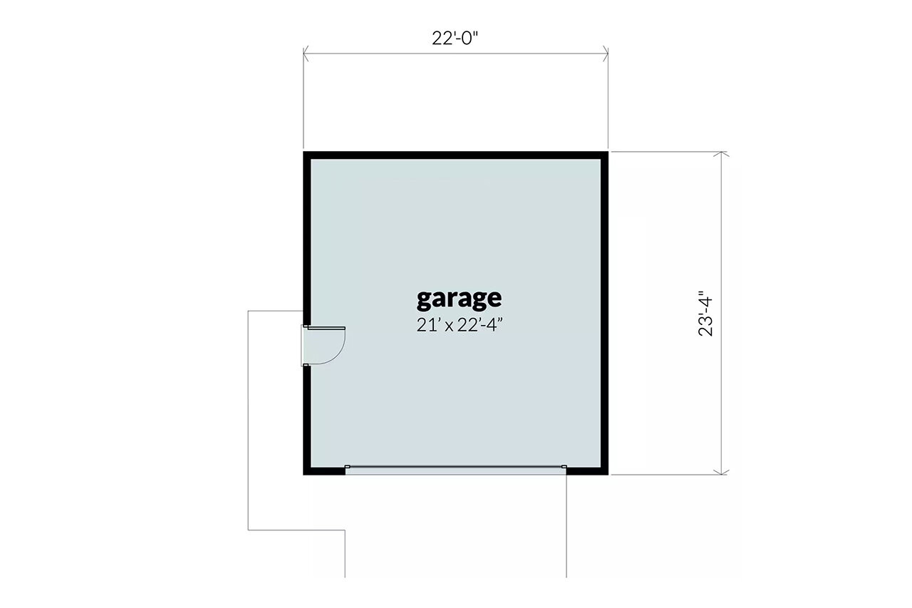 Modern House Plan - Modern Garage 92699 - 1st Floor Plan
