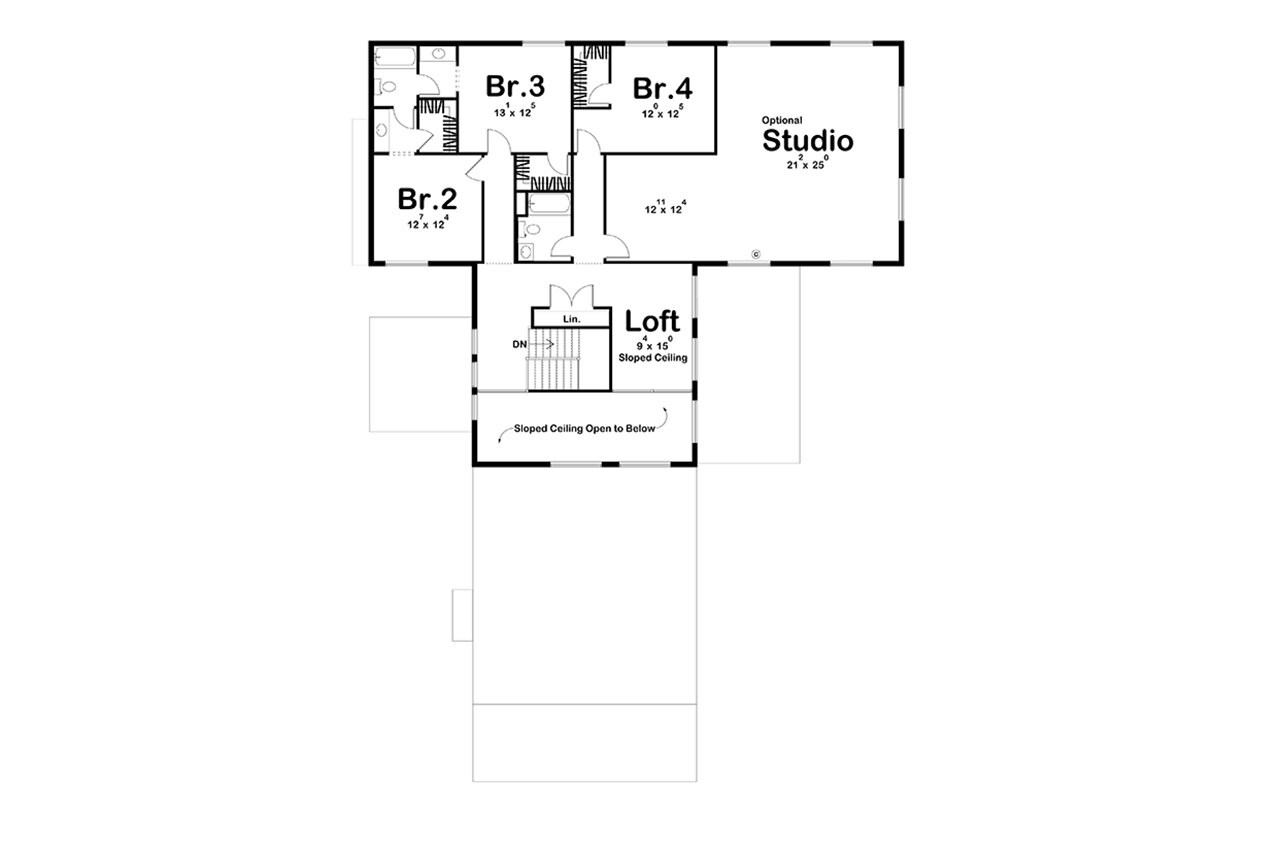 Mountain Rustic House Plan - Sumpter Heights 32412 - 2nd Floor Plan