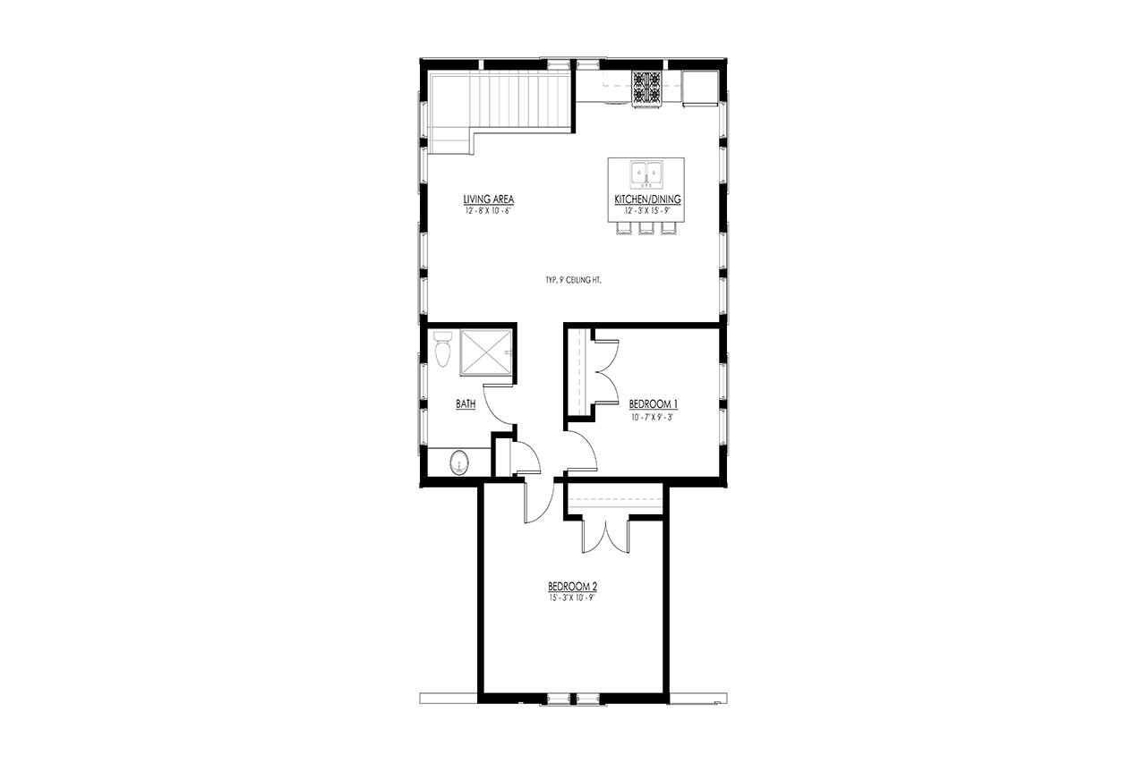 Secondary Image - Traditional House Plan - Campbell Valley Garage 72159 - 2nd Floor Plan