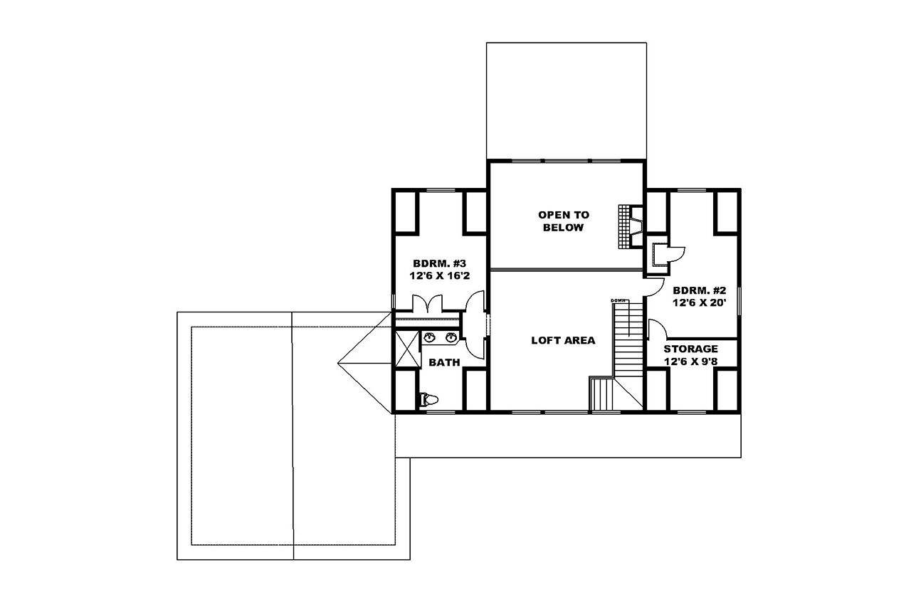 Secondary Image - Craftsman House Plan - 22513 - 2nd Floor Plan