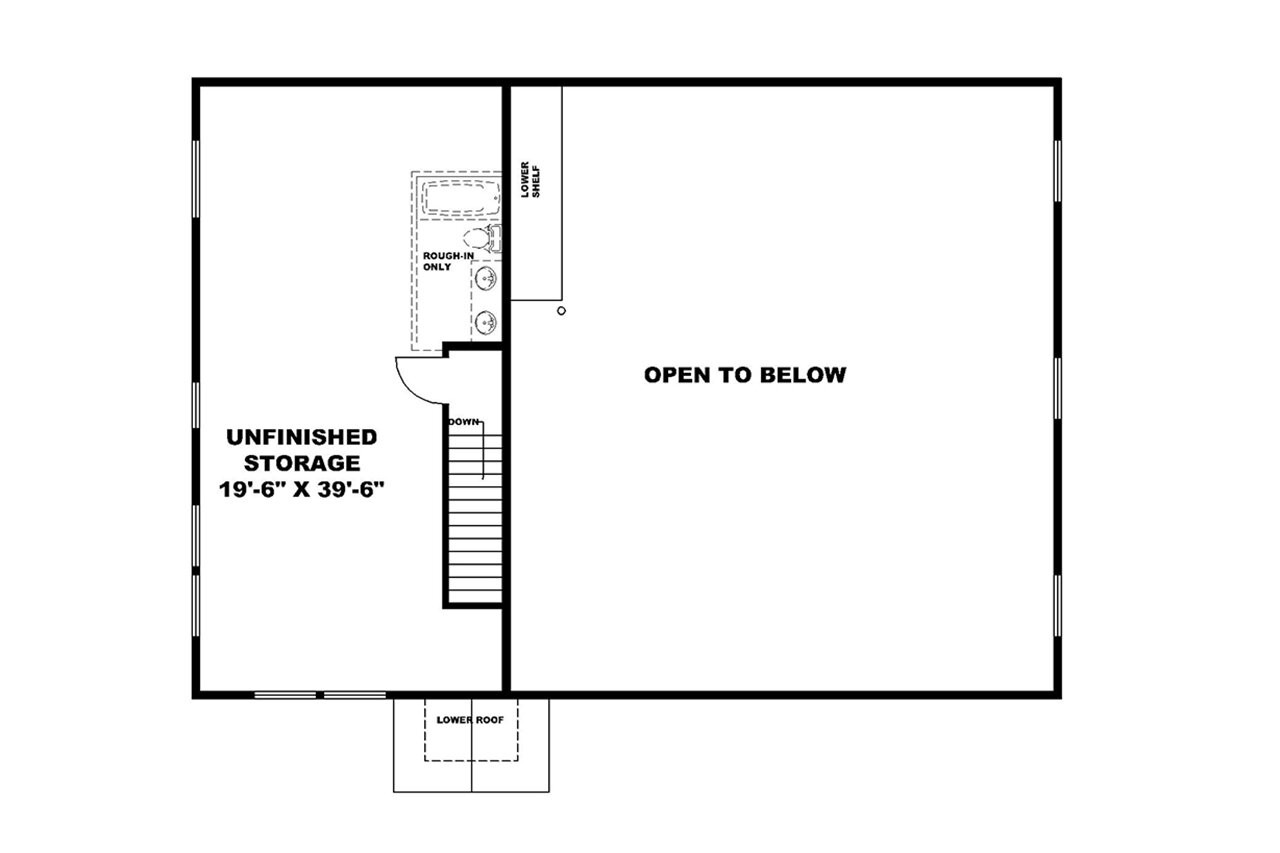 Secondary Image - Craftsman House Plan - 46445 - 2nd Floor Plan