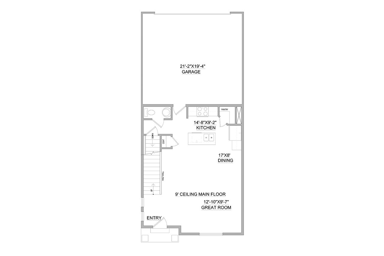 Craftsman House Plan - Wildflower Twin 16377 - 1st Floor Plan