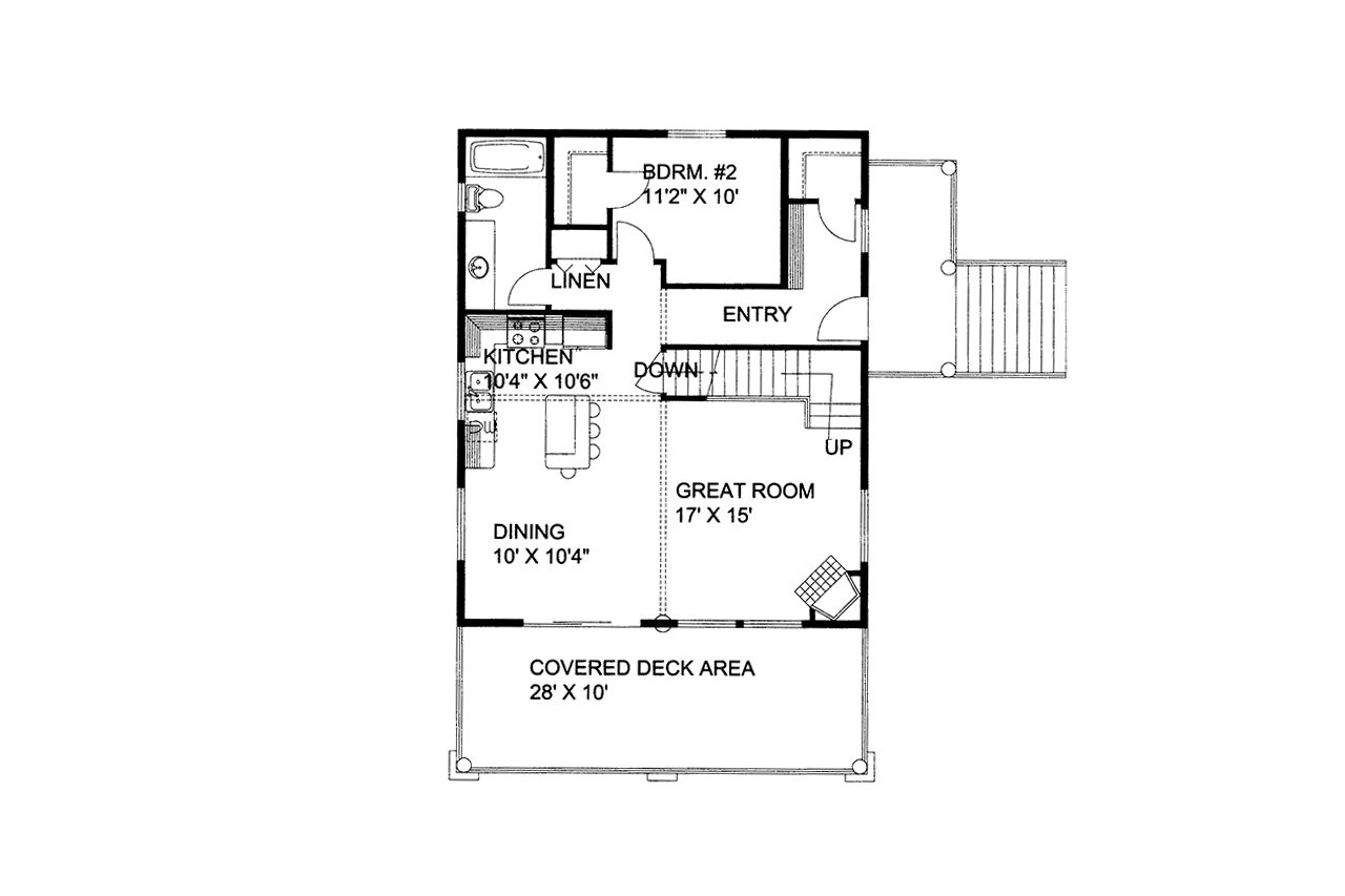 Lodge Style House Plan - 65173 - 1st Floor Plan