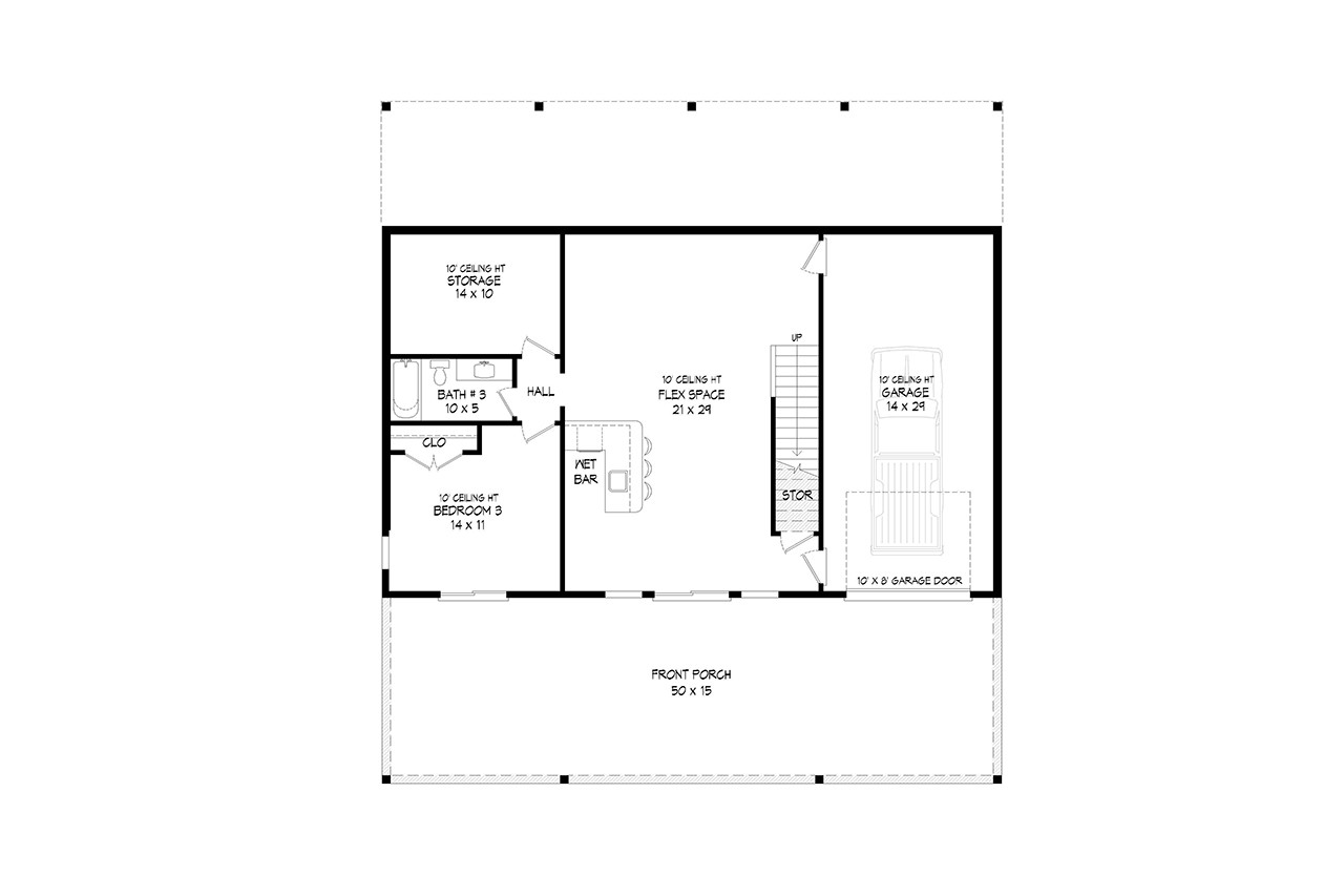 Secondary Image - Craftsman House Plan - Sandstone 10834 - Basement Floor Plan