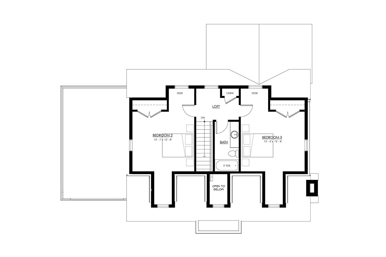 Bungalow House Plan - Ellison 71195 - 2nd Floor Plan