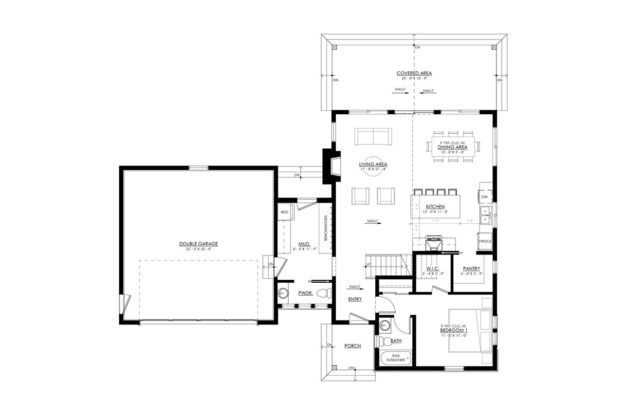 Farmhouse House Plan - Estes Park 88566 - 1st Floor Plan