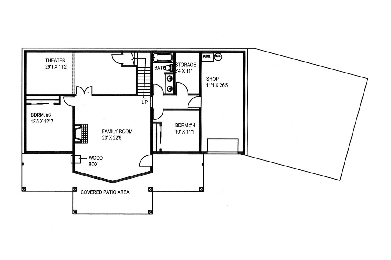 Craftsman House Plan - 83754 - Basement Floor Plan