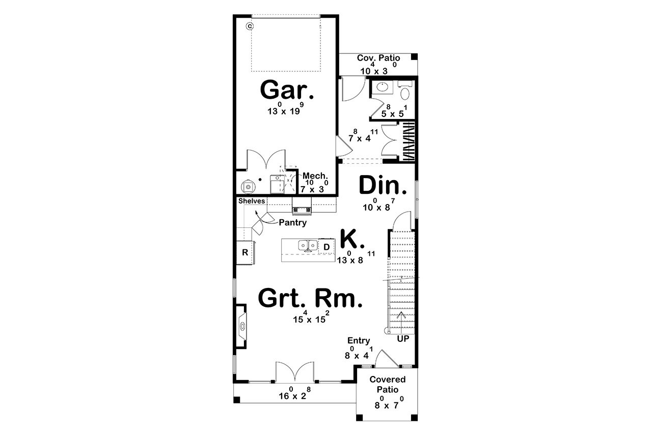 Traditional House Plan - Beckford 33998 - 1st Floor Plan
