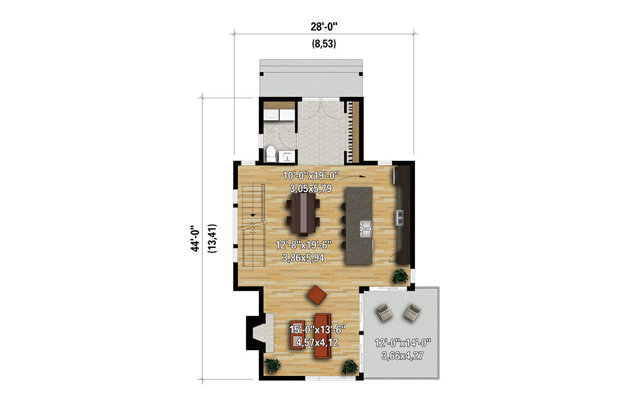 Modern House Plan - 86367 - 1st Floor Plan