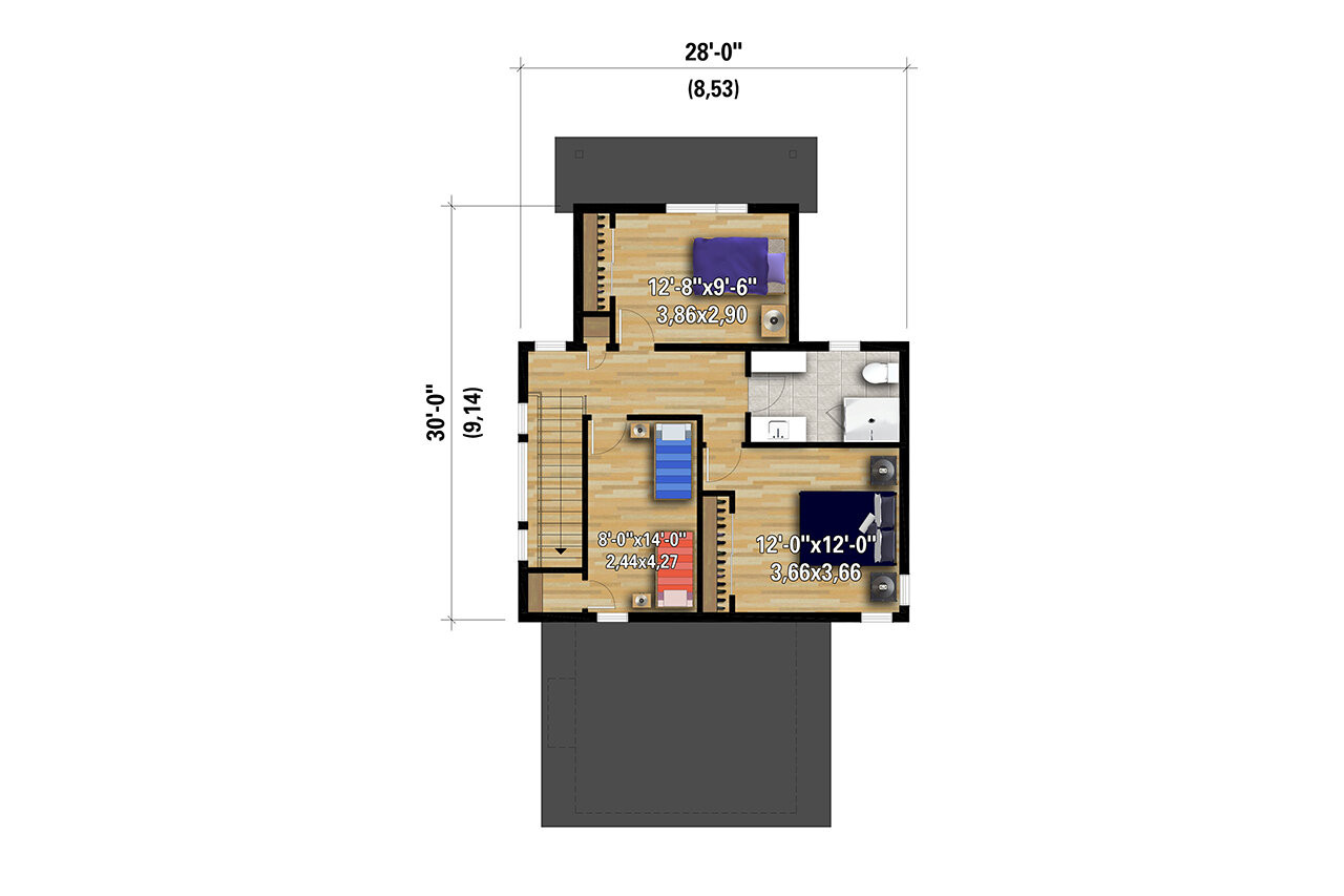Secondary Image - Modern House Plan - 86367 - 2nd Floor Plan