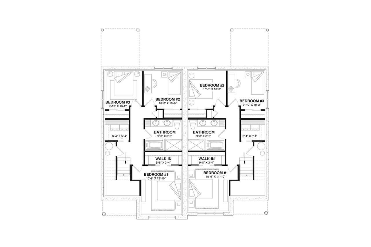 Secondary Image - Craftsman House Plan - Homewood 2 58596 - Basement Floor Plan