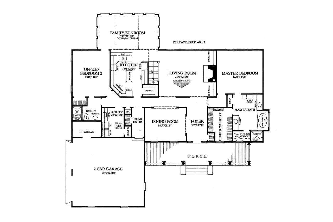 Cottage House Plan - Mulberry Farm 75289 - 1st Floor Plan