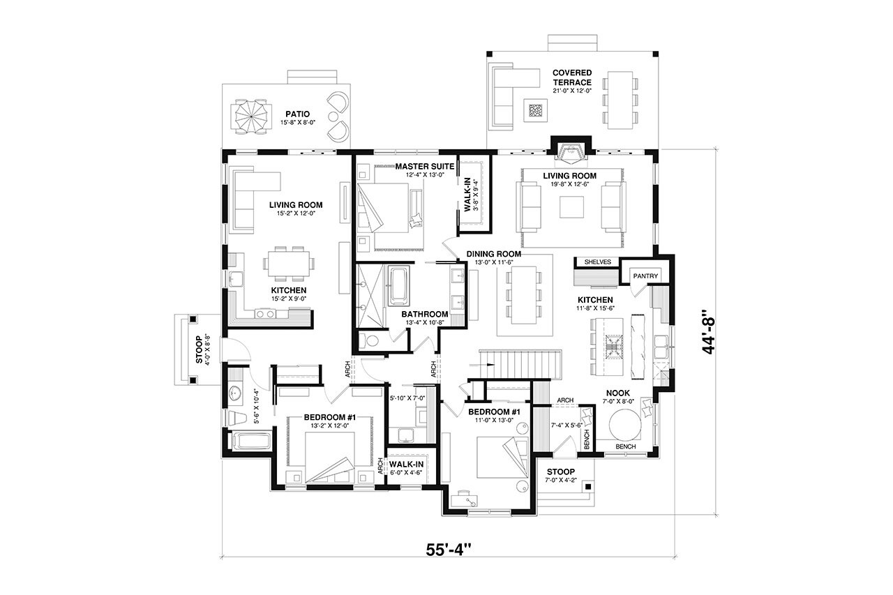Modern House Plan - Angeline 2 80972 - 1st Floor Plan