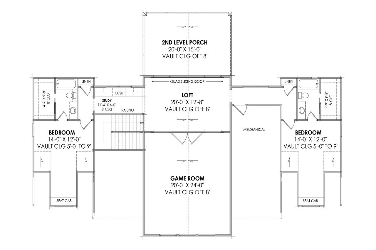 Secondary Image - Farmhouse House Plan - 54782 - 2nd Floor Plan