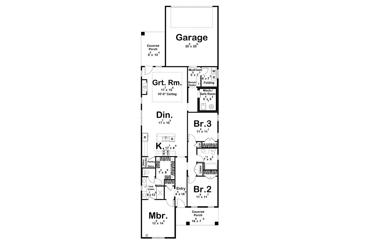 Farmhouse House Plan - Silverbridge 19625 - 1st Floor Plan