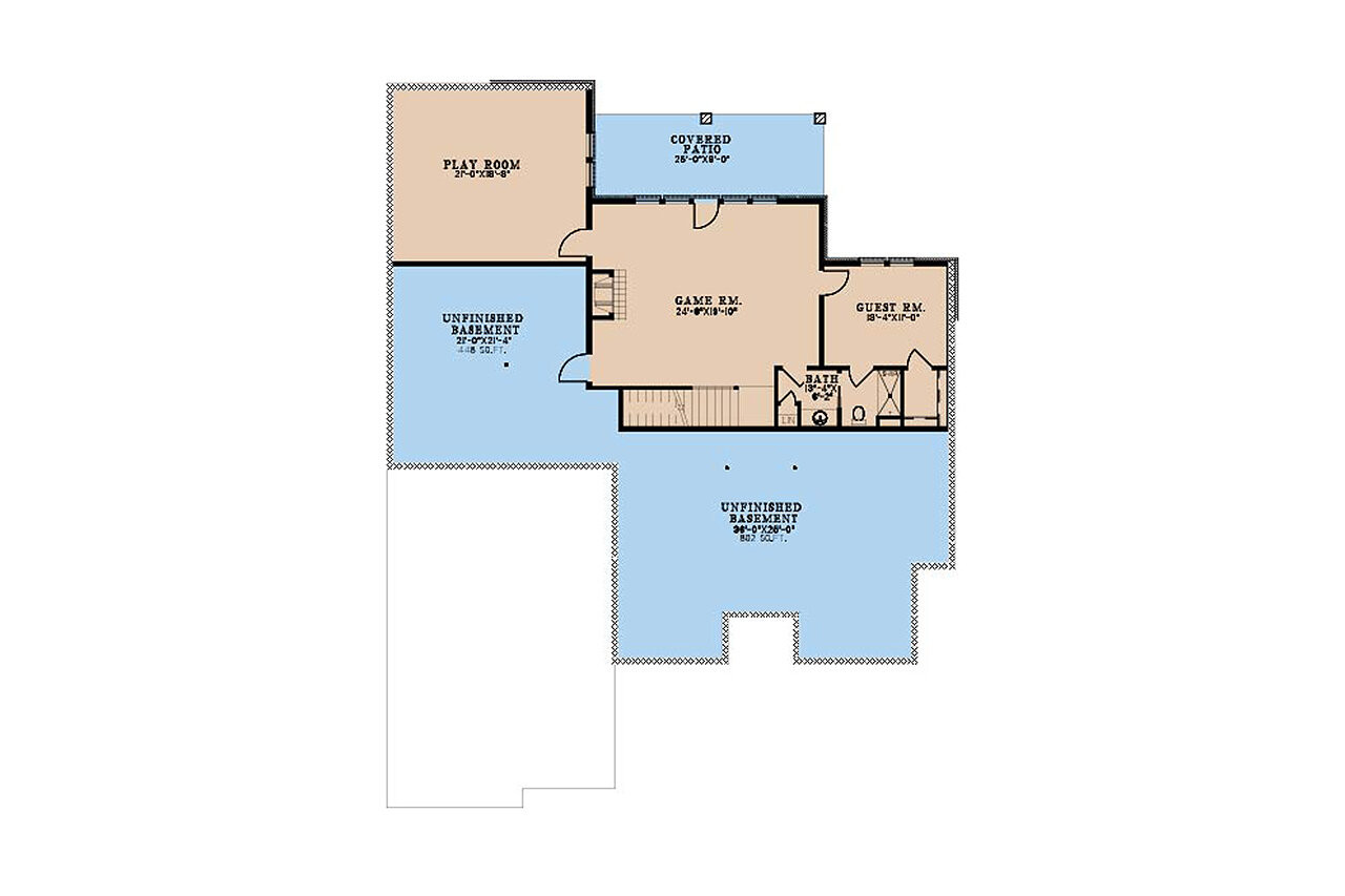 Traditional House Plan - Westinview Place  22166 - Basement Floor Plan