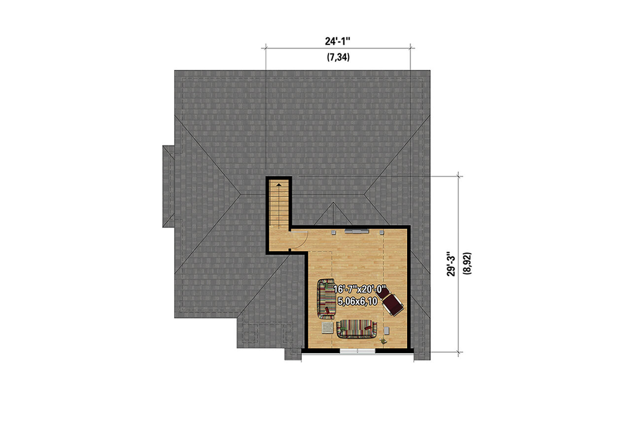 Secondary Image - Country House Plan - 23052 - 2nd Floor Plan