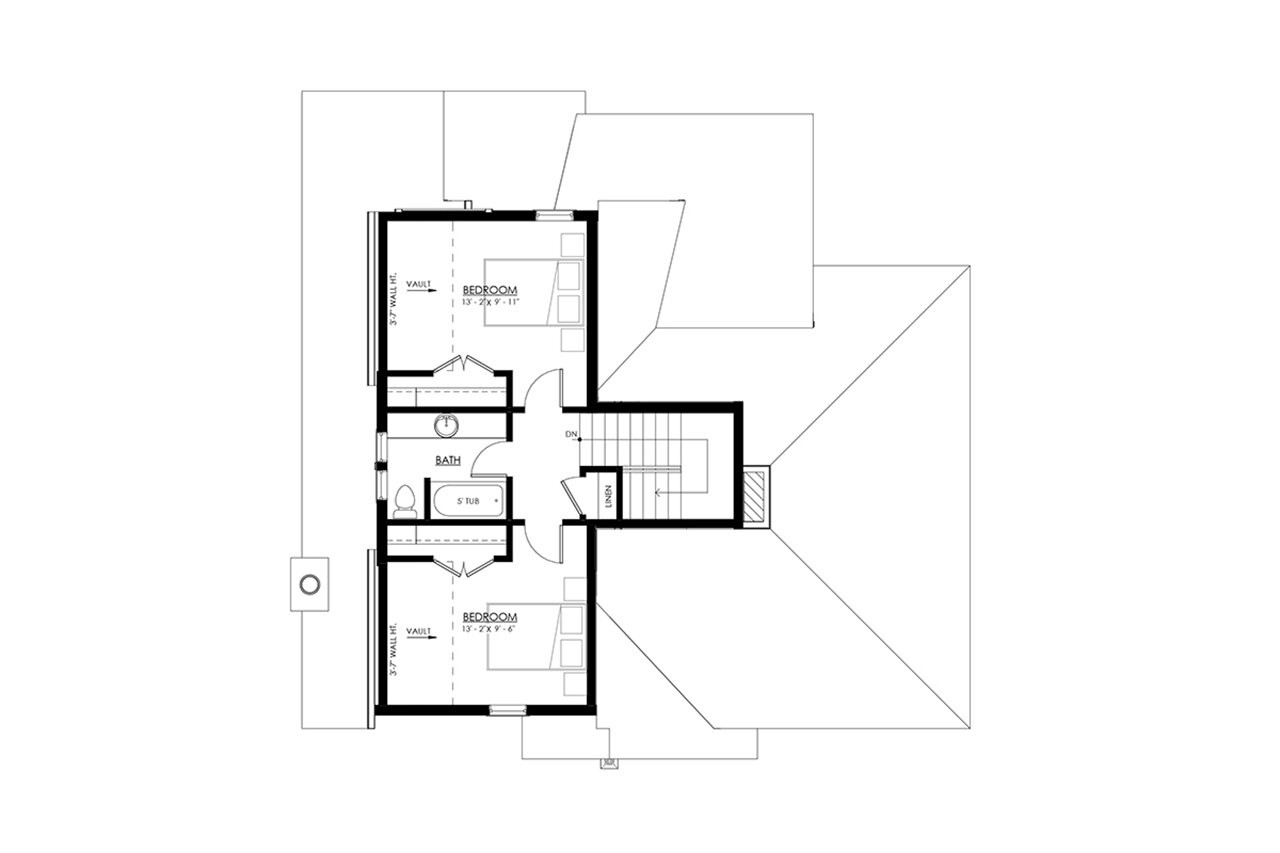 European House Plan - Hillcrest 51746 - 2nd Floor Plan