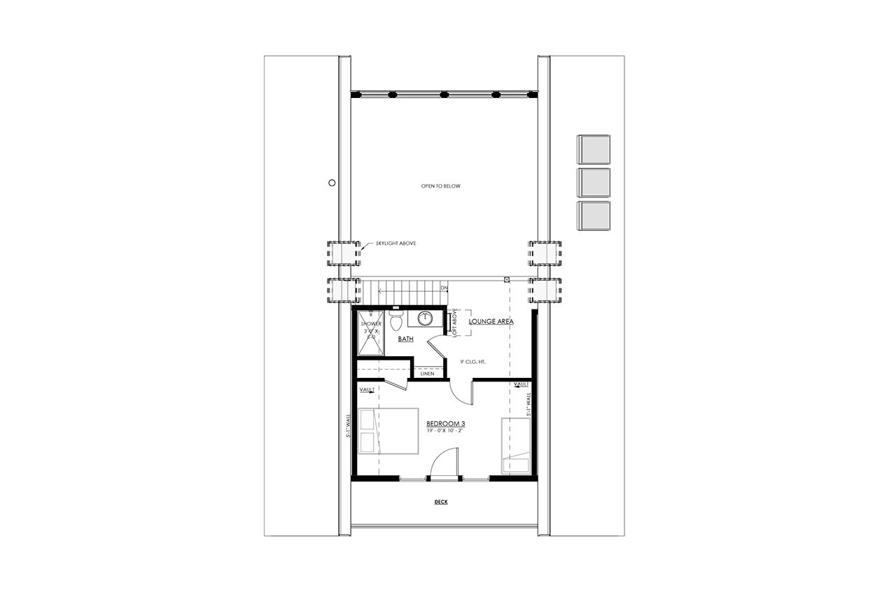 A-Frame House Plan - Redwood 45088 - 2nd Floor Plan