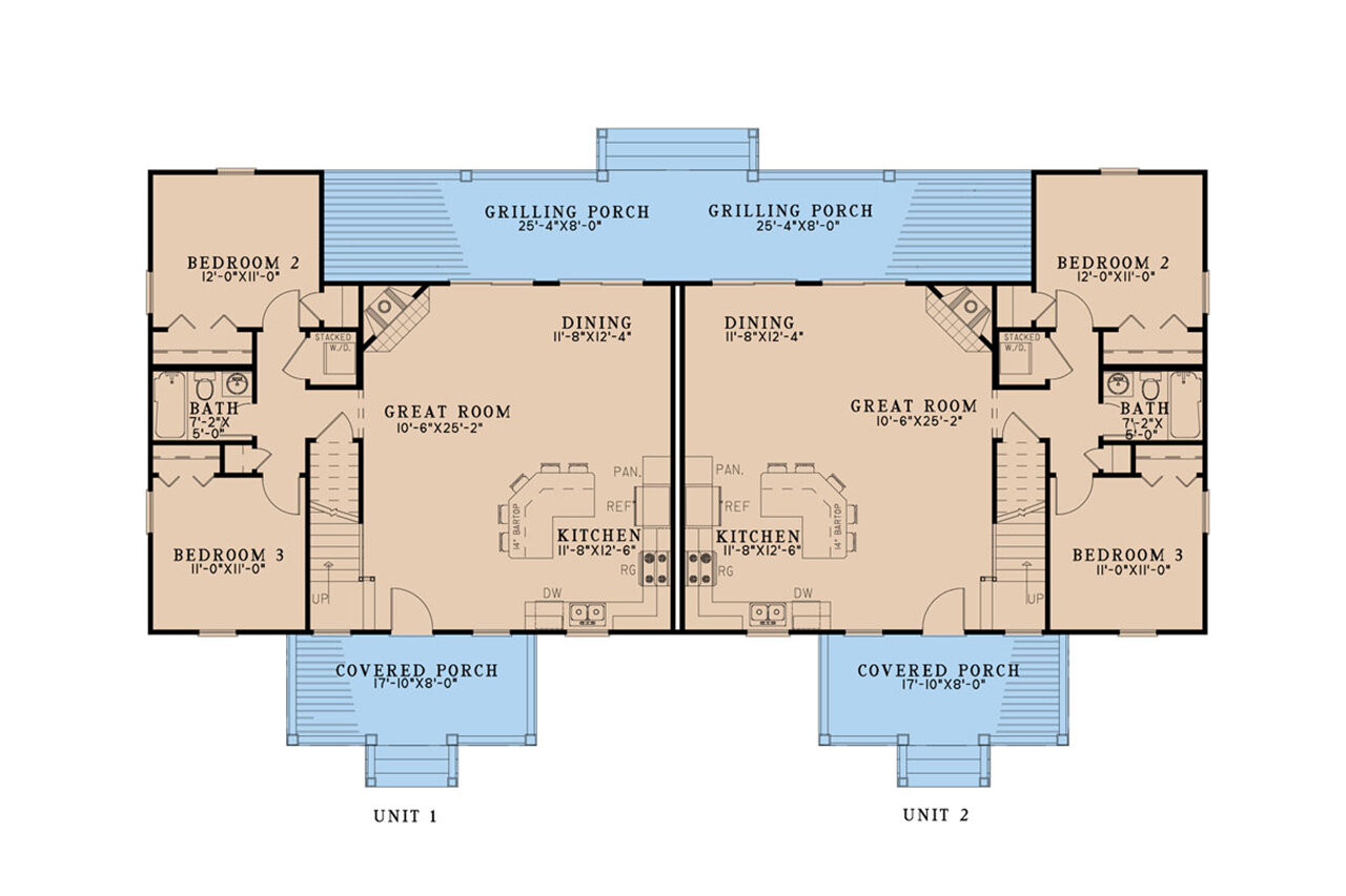 Country House Plan - Creekside Cottages 71845 - 1st Floor Plan