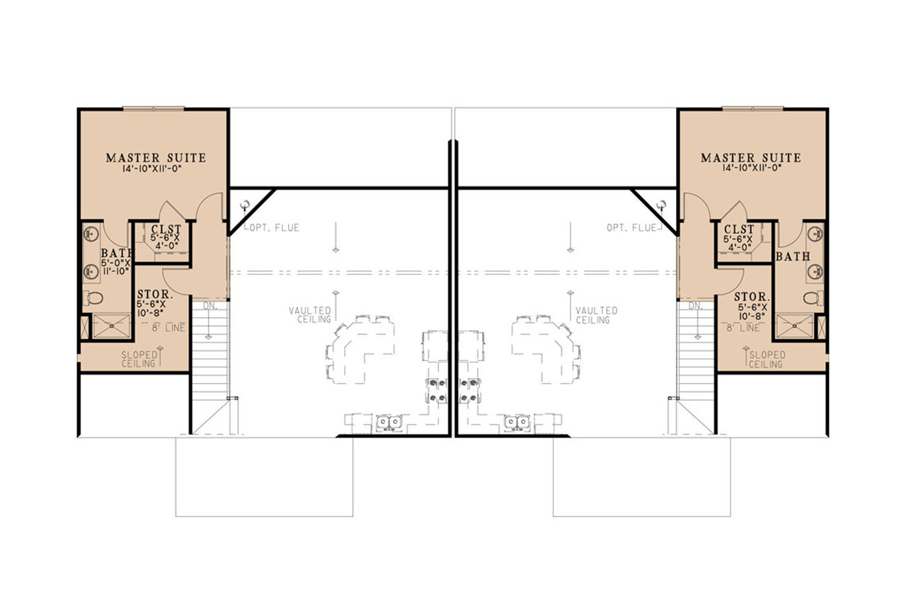 Country House Plan - Creekside Cottages 71845 - 2nd Floor Plan