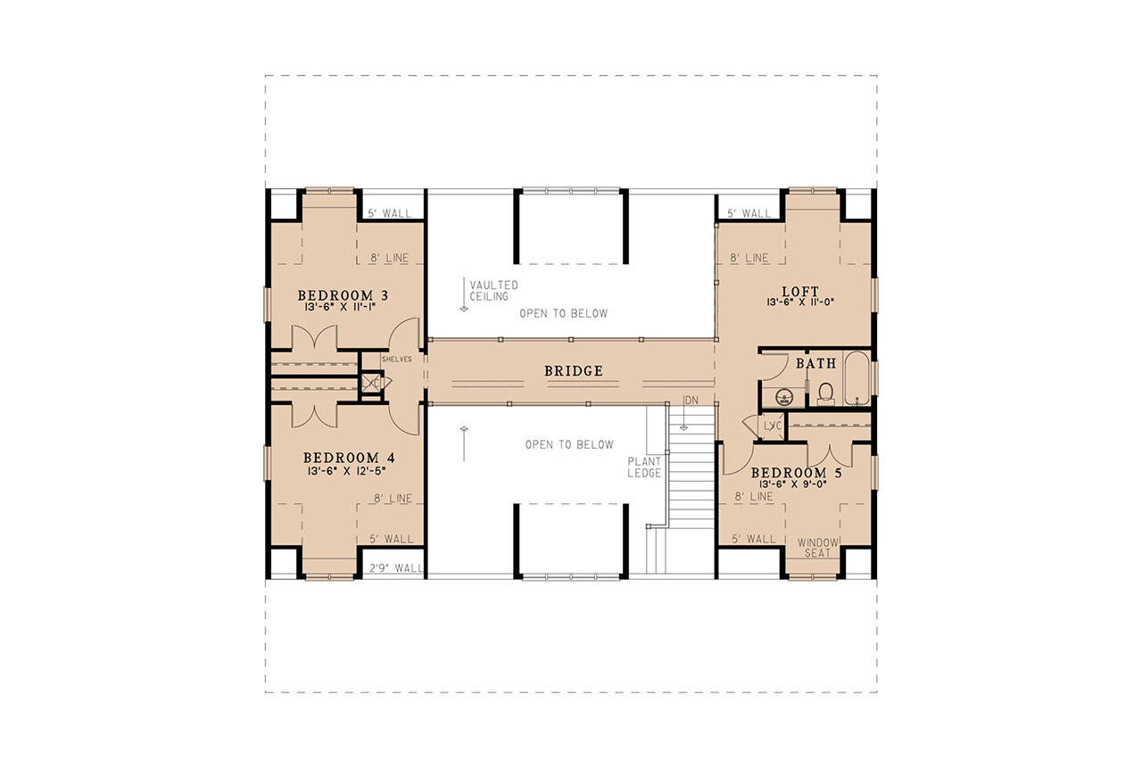 Mountain Rustic House Plan - Silverton Retreat 35663 - 2nd Floor Plan