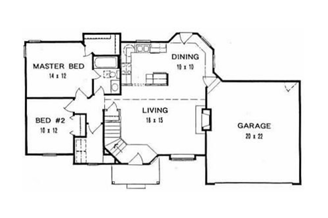 Traditional House Plan - 33743 - 1st Floor Plan