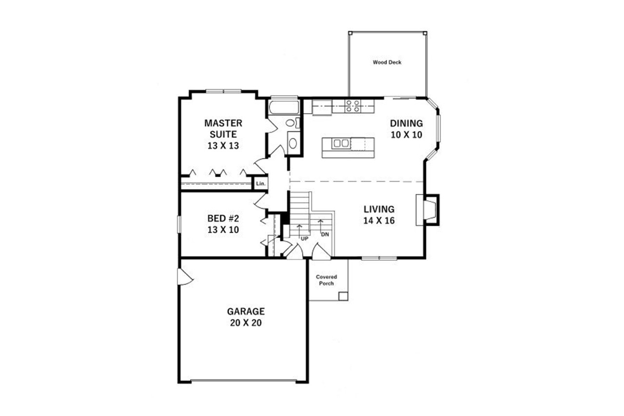 Traditional House Plan - 59248 - 1st Floor Plan