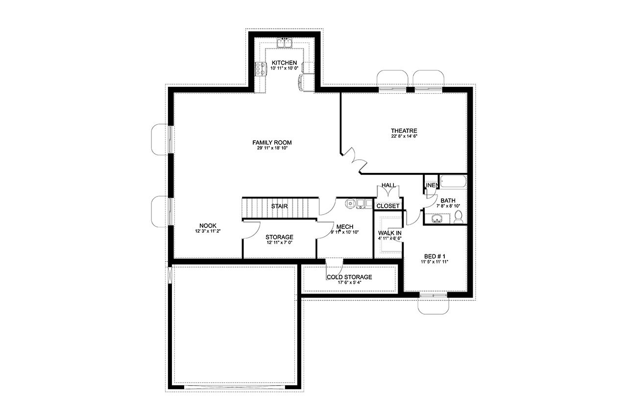 Ranch House Plan - Jahnny 93236 - Optional Floor Plan