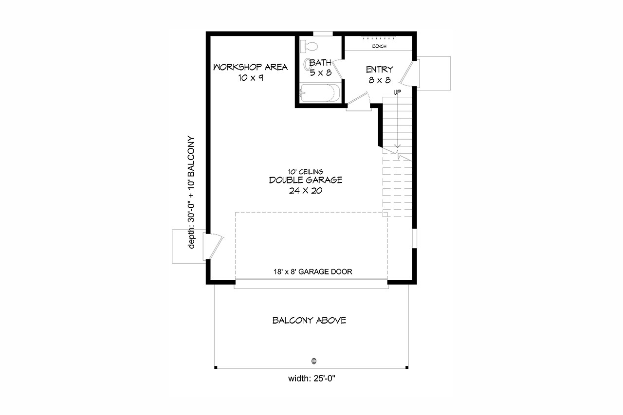 Modern House Plan - Leadville Overlook 94120 - 1st Floor Plan