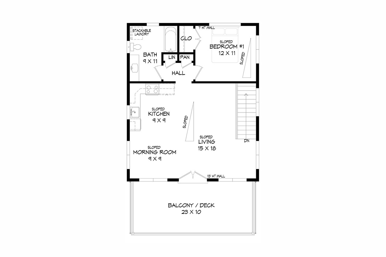 Secondary Image - Modern House Plan - Leadville Overlook 94120 - 2nd Floor Plan