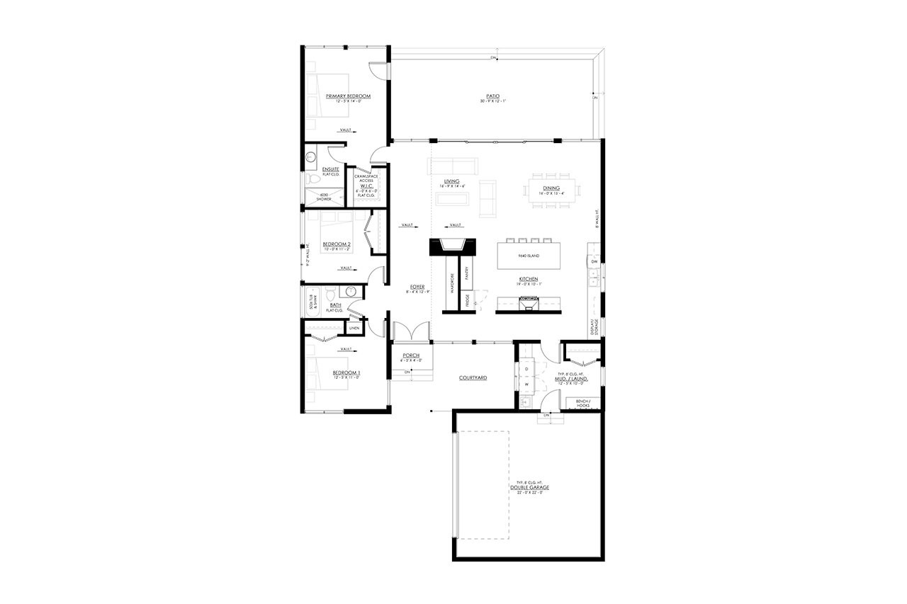 Contemporary House Plan - Las Palmas 36089 - 1st Floor Plan