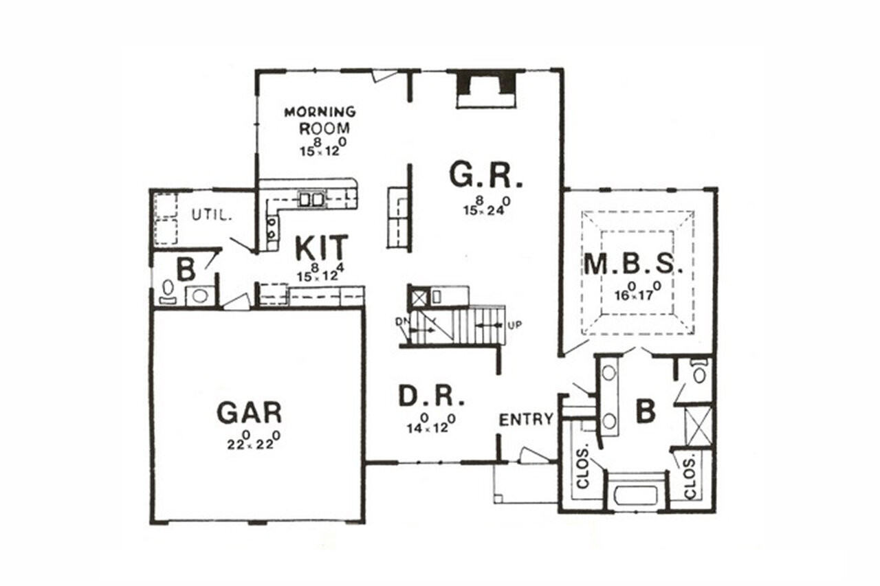 Tudor House Plan - 51362 - 1st Floor Plan
