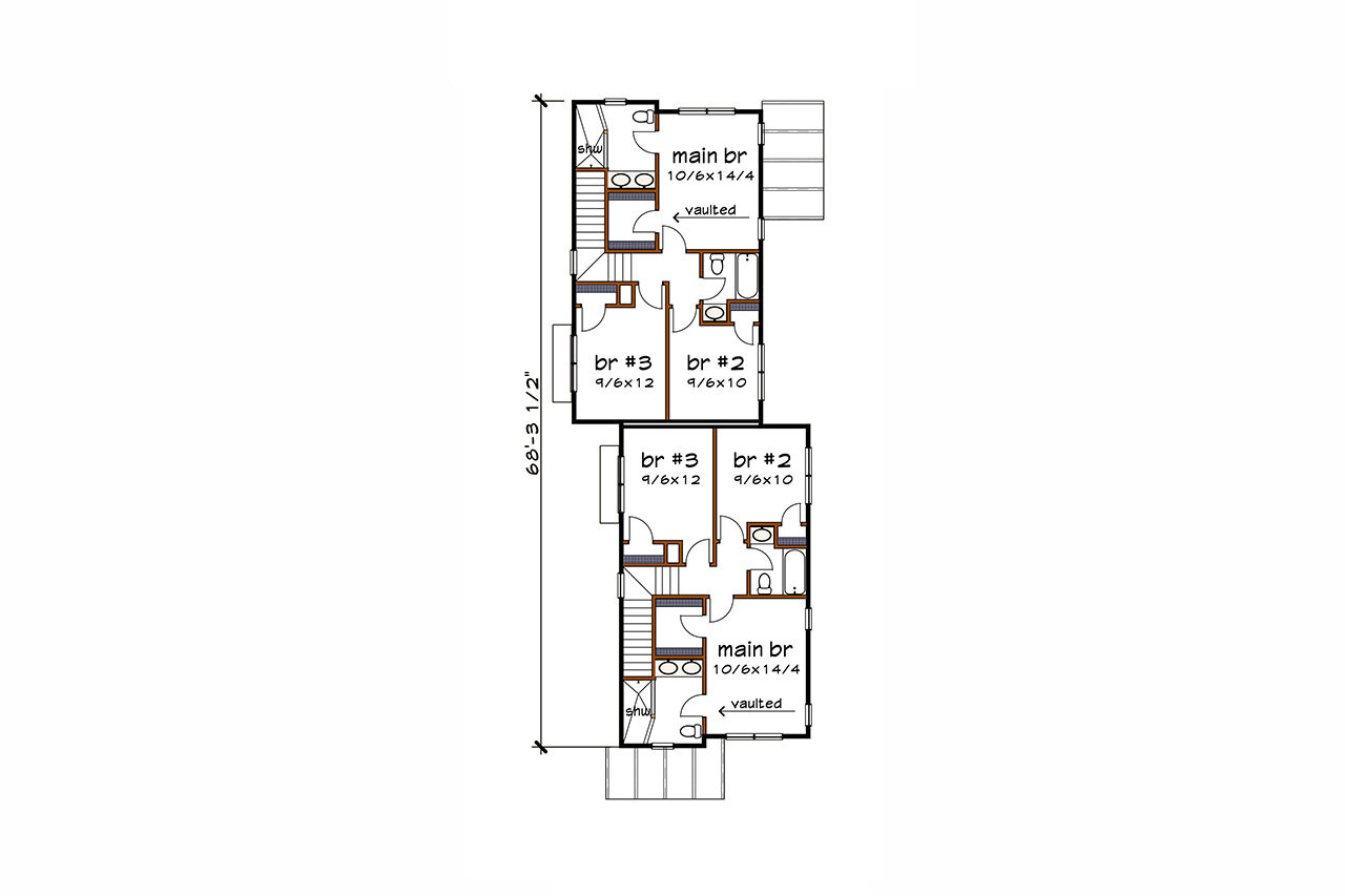 Secondary Image - Contemporary House Plan - 57711 - 2nd Floor Plan