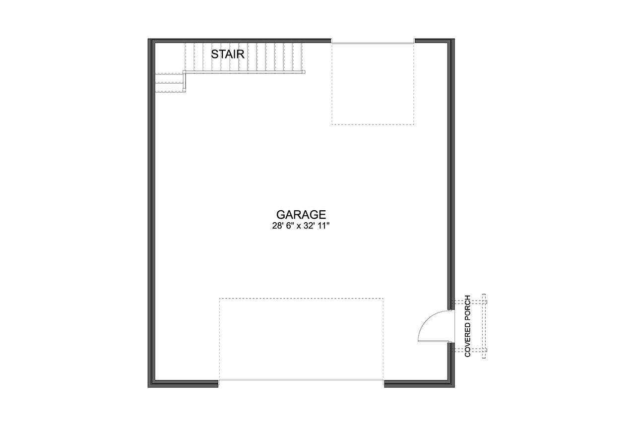 Traditional House Plan - Allen Garage 53132 - 1st Floor Plan