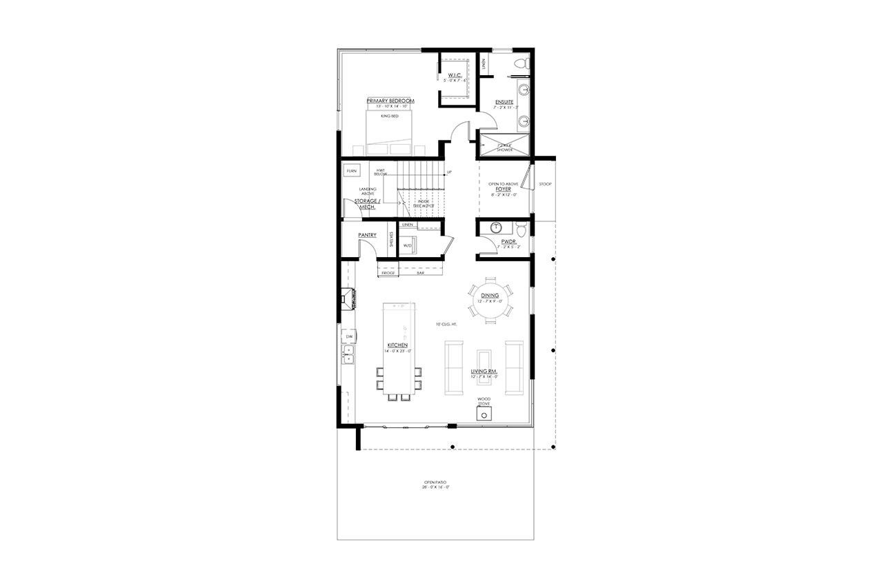 A-Frame House Plan - Litchfield 83279 - 1st Floor Plan