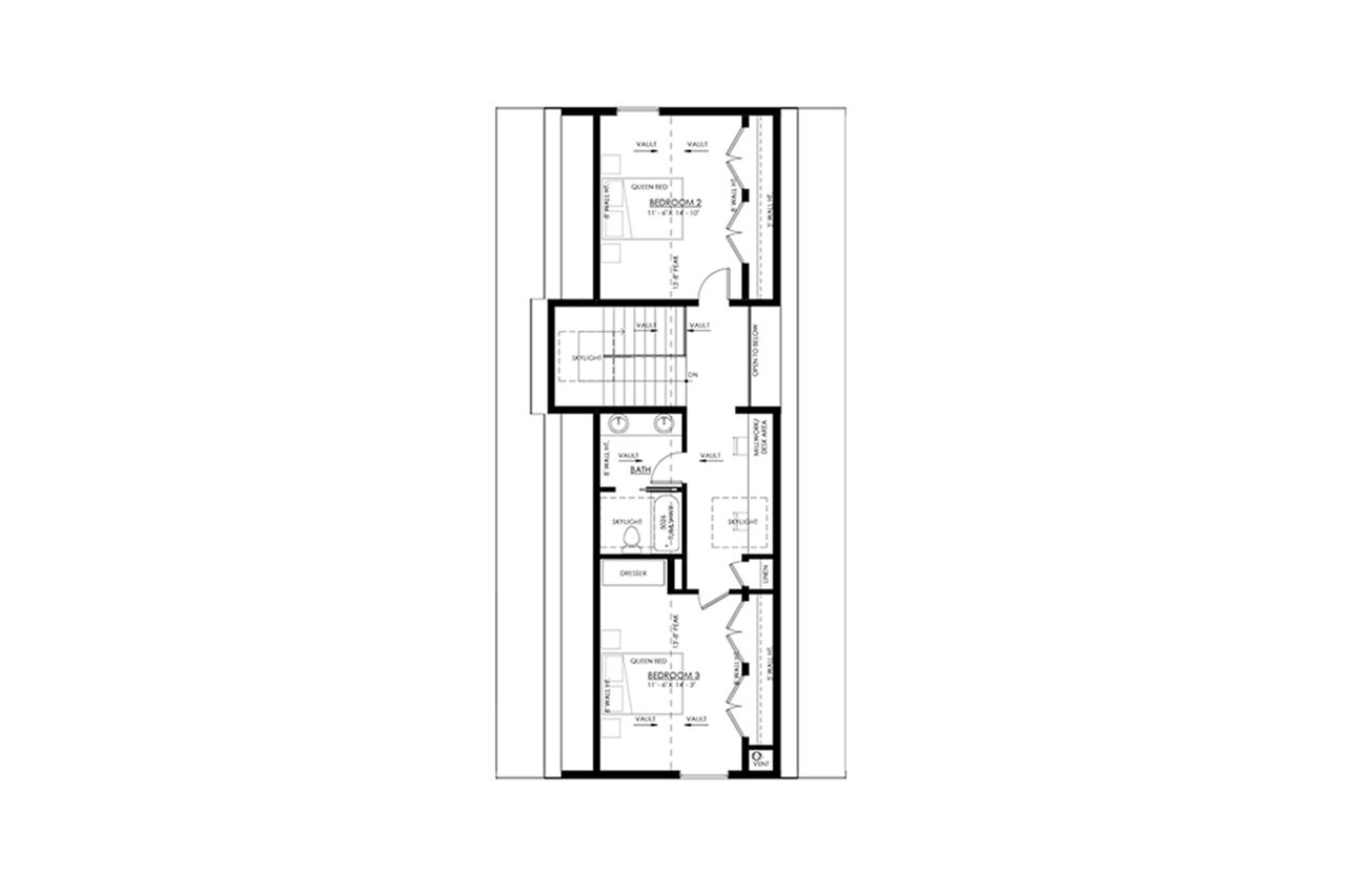 A-Frame House Plan - Litchfield 83279 - 2nd Floor Plan