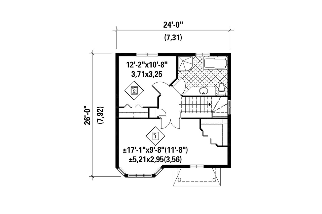 Secondary Image - Victorian House Plan - 57816 - 2nd Floor Plan