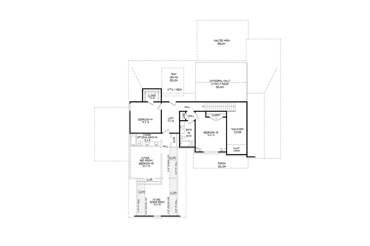 Secondary Image - European House Plan - Graham Elev-B 42349 - 2nd Floor Plan