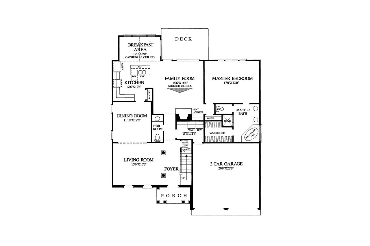 Southern House Plan - Turnberry 10642 - 1st Floor Plan