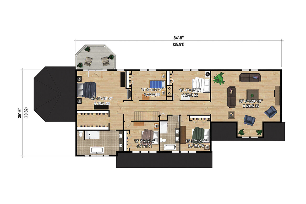 Country House Plan - 80410 - 2nd Floor Plan