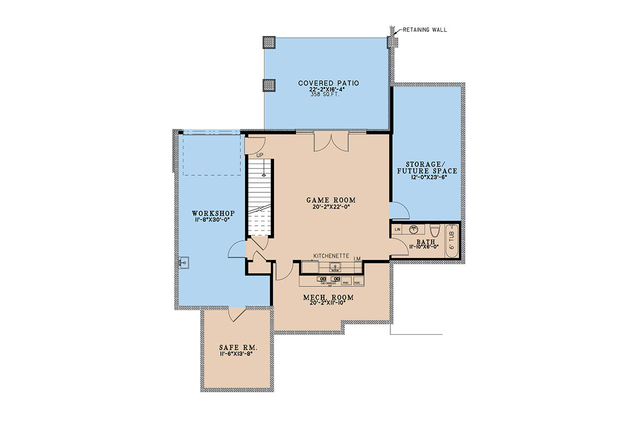 Craftsman House Plan - Riverstone Retreat 81009 - Basement Floor Plan