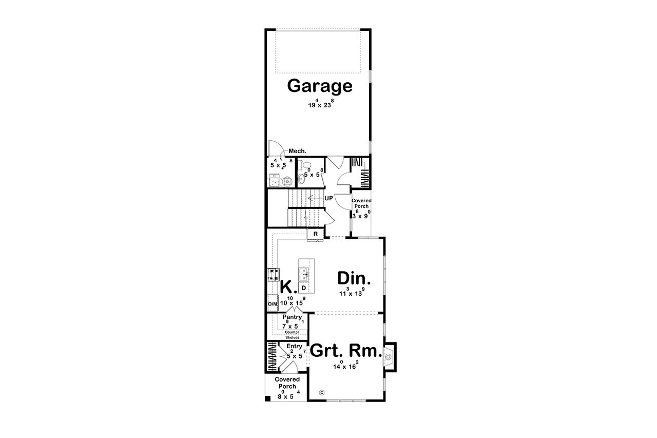 Craftsman House Plan - Stone Oak 79539 - 1st Floor Plan