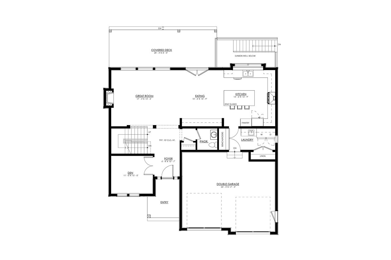Farmhouse House Plan - Ridgeview 69695 - 1st Floor Plan
